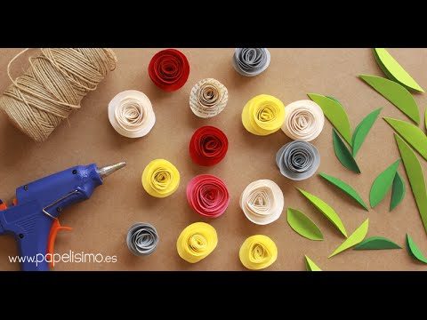 Creaciones creativas: Flores de papel de cartulina